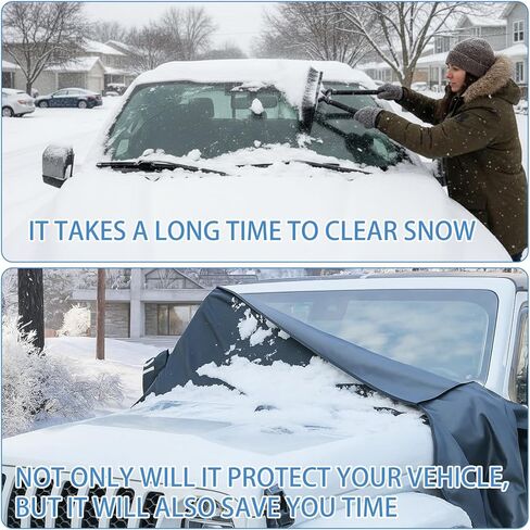 Tallew Windshield Snow Cover for Full-Size Truck Compatible with Ford F150 F250, Compatible with Ram for Ice and Snow in Saudi Arabia