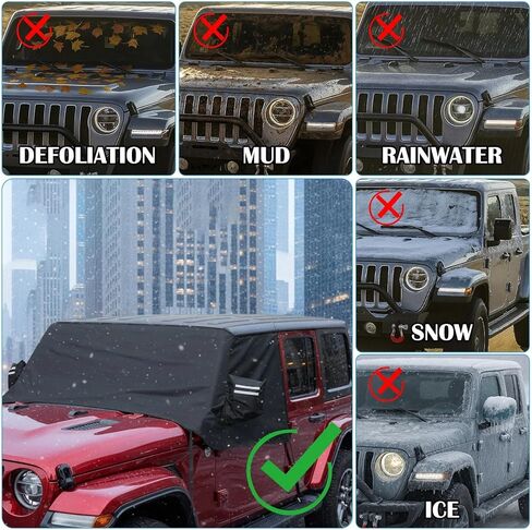 Tallew Windshield Snow Cover for Full-Size Truck Compatible with Ford F150 F250, Compatible with Ram for Ice and Snow in Saudi Arabia