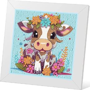 Acelii 5D Polar Bear Diamond Painting Kit for Kids with Frame,DIY Diamond Art Kit for Children Beginner,Cute Full Drill Diamond Dot Big Gem Art Kits,Home Wall Decoration 6X6 inch in Kuwait