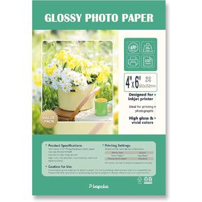 Glossy Photo Paper 4x6 for Inkjet Printers, 36lb Thin Printable Glossy Paper, 4R Size, 100 Pack for Chip Bags in Kuwait