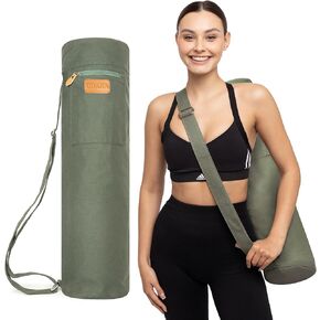 Green Yoga Mat Bag | Large Yoga Mat Bags for Women & Men | Fits Thick Yoga Mat & Yoga Accessories | Three Storage Pocket | Adjustable Yoga Bag Shoulder Strap | Great Gym Bag, Travel bag in Kuwait
