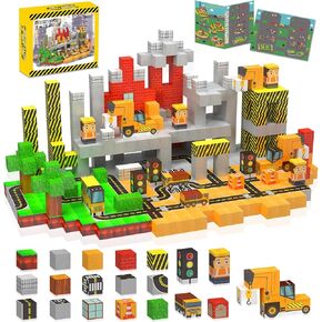 200PCS Magnetic Blocks - Light Up Magnetic Building Blocks Magnet Block Cubes Forest Set, STEM Montessori Sensory Stacking Toys for Kids Boys Girls Ages 3 4 5 6 7 8-12 Holiday Christmas Birthday Gifts in Saudi Arabia