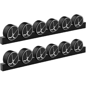 قطعتان من حافظة عرض قرص الهوكي على الحائط من الأكريليك الشفاف لحمل 6 كرات مع أخاديد ناعمة لتزيين غرفة المعيشة، 21.75 × 1.5 × 1 بوصة in Kuwait