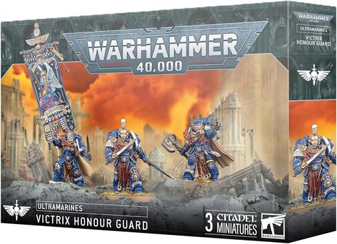 Games Workshop Warhammer 40,000: Victrix Honor Guard – Ultramarines Elite Bodyguard Squad | 3 منمنمات بلاستيكية متعددة الأجزاء | شخصيات مشاة البحرية الفضائية 40K قابلة للجمع in Saudi Arabia