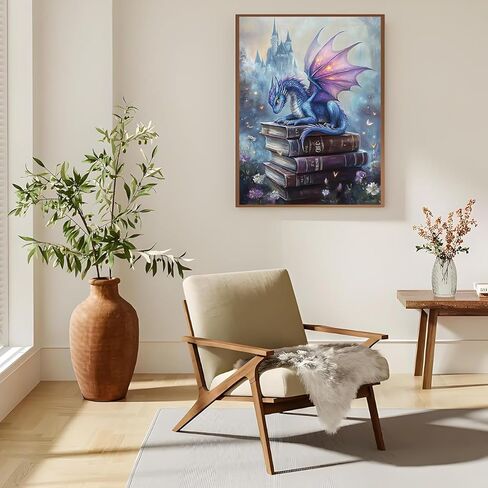 dazzledots التنين الماس مجموعات الطلاء للبالغين، كتاب مجموعات الفن الماس للبالغين المبتدئين، 5d diy الحفر الكامل الماس النقاط لوحات للمنزل جدار ديكور هدية 12x16 بوصة in Kuwait