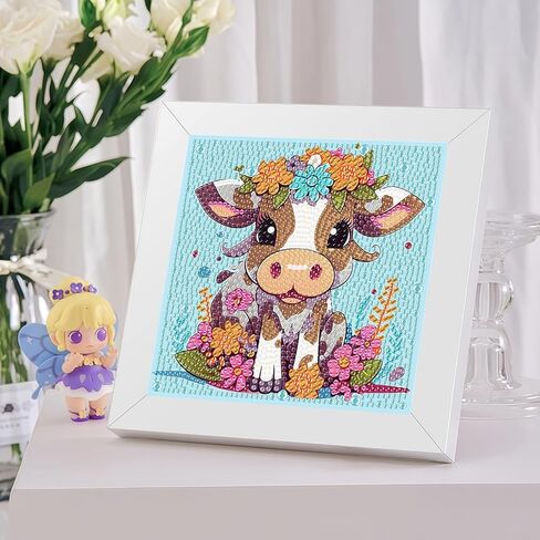 Acelii 5D Polar Bear Diamond Painting Kit for Kids with Frame,DIY Diamond Art Kit for Children Beginner,Cute Full Drill Diamond Dot Big Gem Art Kits,Home Wall Decoration 6X6 inch in Kuwait