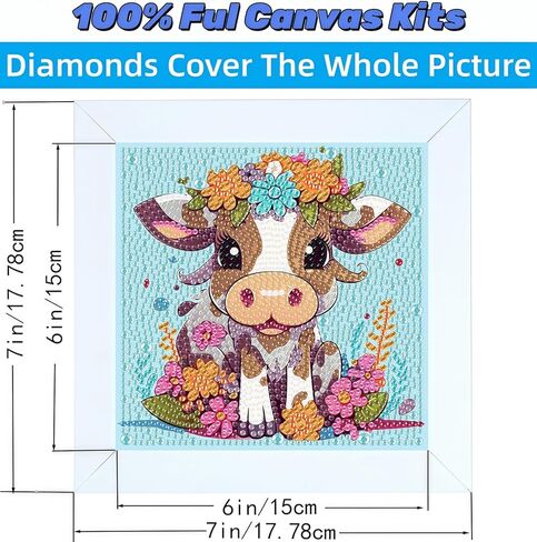 Acelii 5D Polar Bear Diamond Painting Kit for Kids with Frame,DIY Diamond Art Kit for Children Beginner,Cute Full Drill Diamond Dot Big Gem Art Kits,Home Wall Decoration 6X6 inch in Kuwait