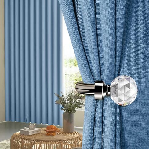 HIKMLK Handmade Metal Curtain Holdbacks 2pcs, Decoration Curtain Tie Back Hooks for Wall, Heavy Duty Side Holders Tiebacks Accessories for Drapes Drapery Window Decor (Chrome) in Kuwait