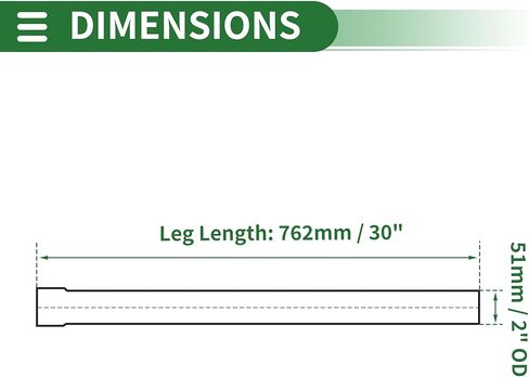 Motoforti 2.75 "OD مستقيم أنابيب مغزل أنبوب الأنابيب 30" طول T304 الفولاذ المقاوم للصدأ العالمي صالح الأنابيب فضية اللون in Saudi Arabia