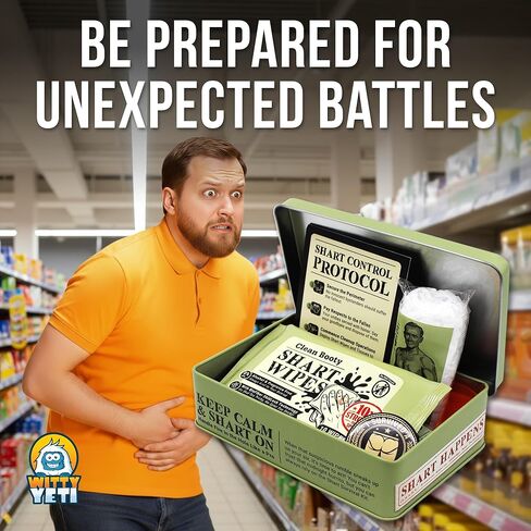 مجموعة أدوات النجاة العسكرية من Witty Yeti عندما ترتكب مؤخرتك الخيانة. هدية هفوة احتياطية في حالات الطوارئ لتمرد الجهاز الهضمي والتمرد الخلفي. in Saudi Arabia