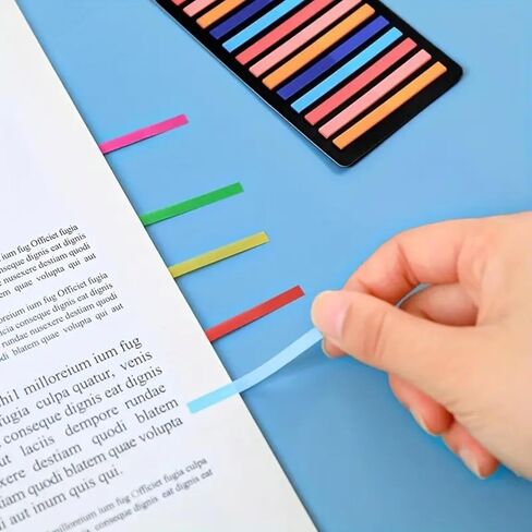 300pcs Writable Transparent Sticky Index Tabs – Waterproof Rainbow Labels for Note & File Organization - C1 in Saudi Arabia