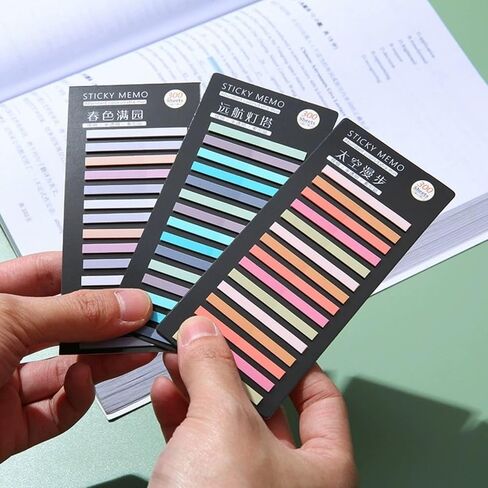 300pcs Writable Transparent Sticky Index Tabs – Waterproof Rainbow Labels for Note & File Organization - C1 in Saudi Arabia