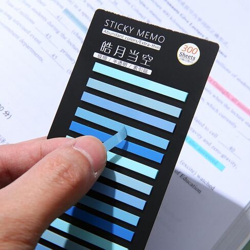 300pcs Writable Transparent Sticky Index Tabs – Waterproof Rainbow Labels for Note & File Organization - C1 in Saudi Arabia