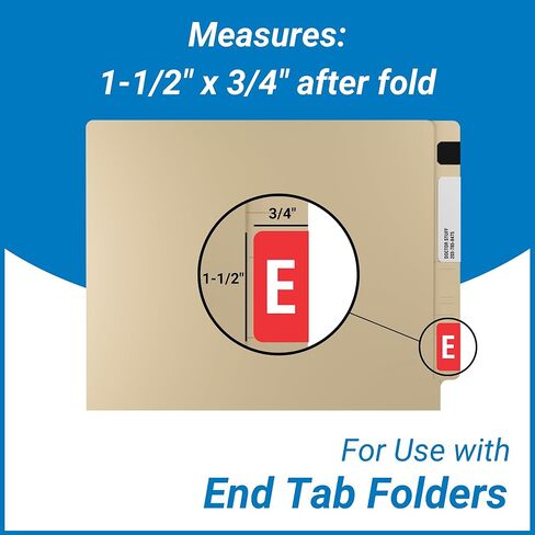 Doctor Stuff - File Folder Labels, Alphabet Letter E, Barkley FADBM - ADPK Series Compatible Alpha Stickers, Red, 1-1/2" x 1-1/2", 228 Labels per Package in Saudi Arabia