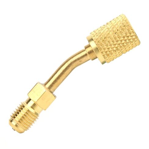 Estink R410A Adapter 1/4inch Male SAE to 5/16inch Female SAE Brass HVAC Fitting 45¡ã Angle High Pressure with Precision Threads for R410A Systems (AD87-45) in Saudi Arabia