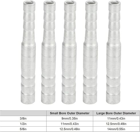 Air Conditioning Hose Barb Fitting Universal Aluminum Pipe Connector Set for Car Truck AC Modification 50 Pcs Durable AC Airconditioner Fitting Replacement Parts (12.5mm to 14mm Sleeve) in Saudi Arabia