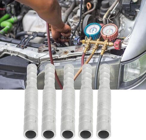 Air Conditioning Hose Barb Fitting Universal Aluminum Pipe Connector Set for Car Truck AC Modification 50 Pcs Durable AC Airconditioner Fitting Replacement Parts (12.5mm to 14mm Sleeve) in Saudi Arabia