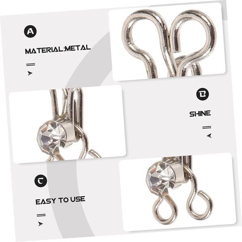 20pcs Metal Eye Closure Hooks for Sewing Invisible Hook and Eye Fasteners for Clothes Bra Cheongsam Skirt and Crafts Sturdy Sewing Supplies in Saudi Arabia