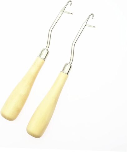 jojofuny 2pcs Latch Hook Crochet Needle Tool Handle Weaving Needles for Handmade DIY Rug Craft Smooth Surface for Comfortable Use in Saudi Arabia