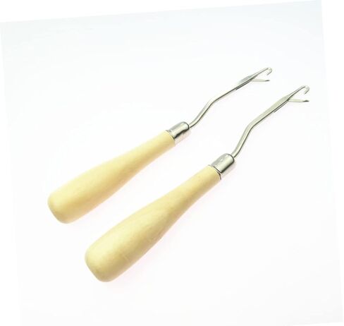 jojofuny 2pcs Latch Hook Crochet Needle Tool Handle Weaving Needles for Handmade DIY Rug Craft Smooth Surface for Comfortable Use in Saudi Arabia