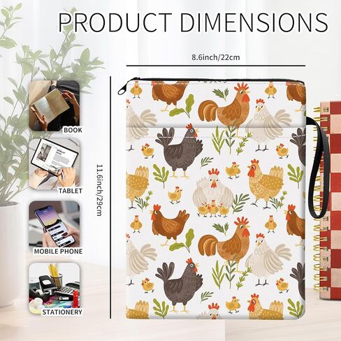 Book Sleeves with Zipper, Cute Travel Book Pouch with Handle Strap Front Pocket, Funny Book Cover Protector for Book Lovers Halloween Bats in Saudi Arabia