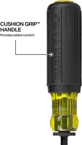 Klein Tools 32910 Impact Driver, 7-in-1 Impact Flip Socket Set with Handle, 6 Hex Driver Sizes plus a 1/4-Inch Bit Holder in Saudi Arabia