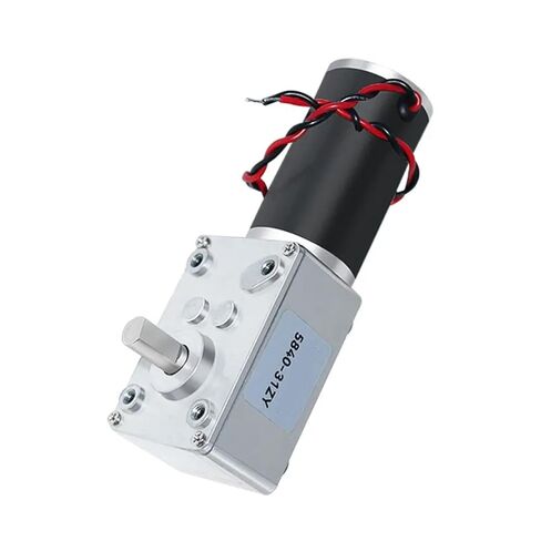 محرك تروس دودي 5840-31ZY DC، عزم دوران عالٍ 100 كجم. سم، أسود وفضي، درجة صناعية ذاتية القفل، تشغيل عكسي مع ناقل حركة عالي الطاقة (27 دورة في الدقيقة 12 فولت) in Kuwait