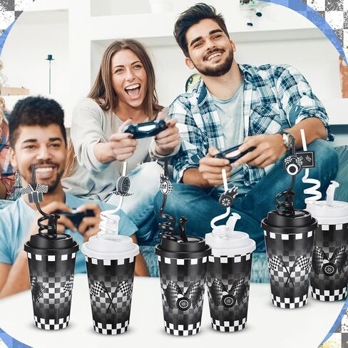 Yungyan 36 مجموعة من أكواب الهدايا ذات القوس الوردي مع أغطية وقش لديكورات حفلات عيد الميلاد، قابلة لإعادة الاستخدام، أكواب حلوى بلاستيكية سعة 16 أونصة، قش بلاستيكي لديكور عيد الميلاد (القوس الوردي) in Saudi Arabia