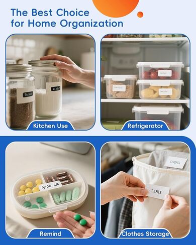 D110 Label Maker Machine with Tape, Bluetooth Mini Label Maker with Various Templates, Wireless Portable Small Label Printer for Home, Office, School, White in Saudi Arabia