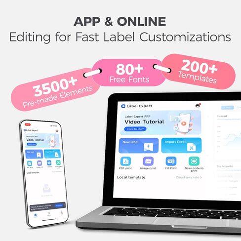 طابعة ملصقات حرارية بلوتوث، طابعة ملصقات شحن 4×6 للشركات الصغيرة، متوافقة مع Android وWindows وiPhone وMac، وتستخدم على نطاق واسع لأمازون وShopify وEbay وUSPS وEtsy وFedEx (وردي) in Kuwait