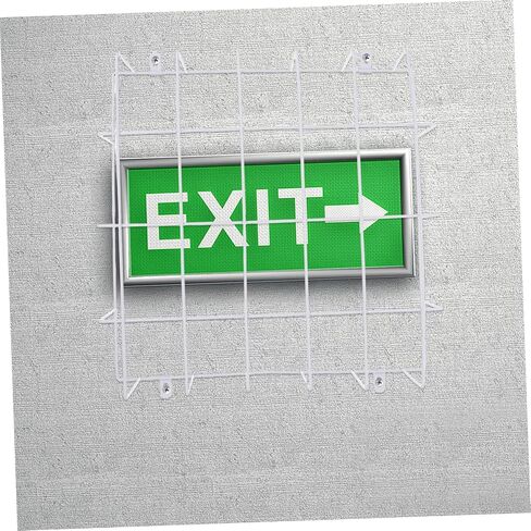 Tofficu Heavy Duty Emergency Light Protective Cover with Wire Cage Durable Safety Guard for Wall Mounted Exit Signs Easy Installation Welded Construction for Fire Exit Sign Lights in Saudi Arabia