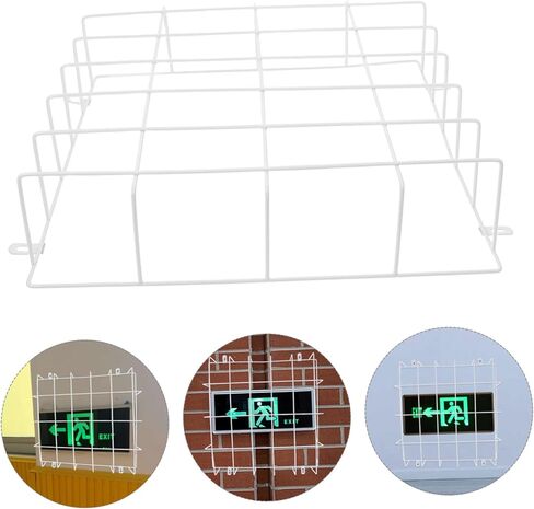 Tofficu Heavy Duty Emergency Light Protective Cover with Wire Cage Durable Safety Guard for Wall Mounted Exit Signs Easy Installation Welded Construction for Fire Exit Sign Lights in Saudi Arabia