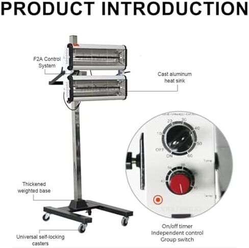 Short Wave Infrared Paint Curing Lamp for Cars, 220V Automotive Heating Light, Fast Drying & Efficient Paint Heater, Professional Curing Tool for Body Shops in Saudi Arabia