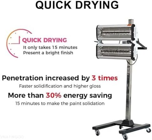 Short Wave Infrared Paint Curing Lamp for Cars, 220V Automotive Heating Light, Fast Drying & Efficient Paint Heater, Professional Curing Tool for Body Shops in Saudi Arabia
