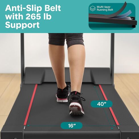 SereneLife Folding Treadmill - Foldable Home Fitness Equipment with LCD for Walking & Running - Cardio Exercise Machine - 12 Preset or Adjustable Programs - Bluetooth Connectivity in Kuwait