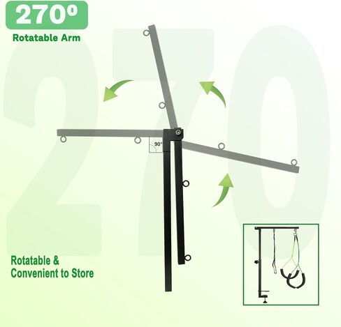 Wikdey Adjustable Dog Grooming Arm with Clamp,2 No Sit Haunch Holder&Loop Noose.20-35.5inches Height,Foldable Dog Grooming Table Arm for Small Dogs&Puppies,Arm for Grooming Tables in Kuwait