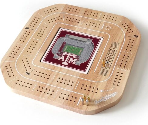 YouTheFan NCAA Licensed Fan Cribbage Wood Board Game in Saudi Arabia