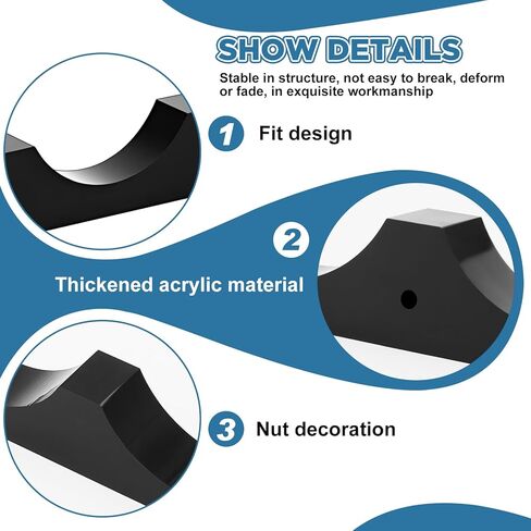 قطعتان من حافظة عرض قرص الهوكي على الحائط من الأكريليك الشفاف لحمل 6 كرات مع أخاديد ناعمة لتزيين غرفة المعيشة، 21.75 × 1.5 × 1 بوصة in Kuwait