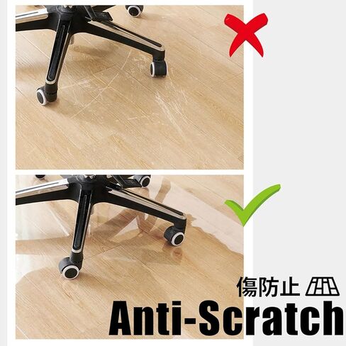 Clear Office Chair Mat,PVC Rectangle Chair Mats 1mm Thick for Hardwood Floors,Plastic Protector Floor Mat for Office,Rectangle Transparent Desk mats for Rolling Chairs 12x12in to 72x140in(36x36in) in Kuwait