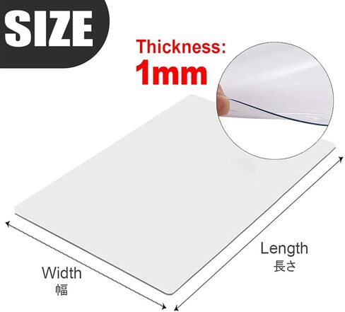 Clear Office Chair Mat,PVC Rectangle Chair Mats 1mm Thick for Hardwood Floors,Plastic Protector Floor Mat for Office,Rectangle Transparent Desk mats for Rolling Chairs 12x12in to 72x140in(36x36in) in Kuwait