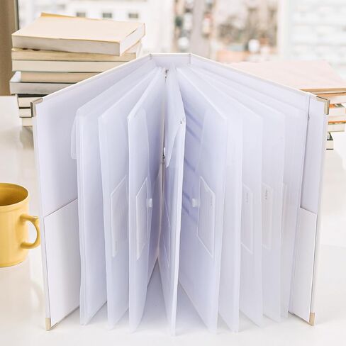 XKDOUS Aesthetic Document Organizer with 9 Pockets, 3 Ring Accordion Binder Folio Folders for Important Papers, A4 Letter Size Expanding File Storage Holder for Home, Office in Kuwait