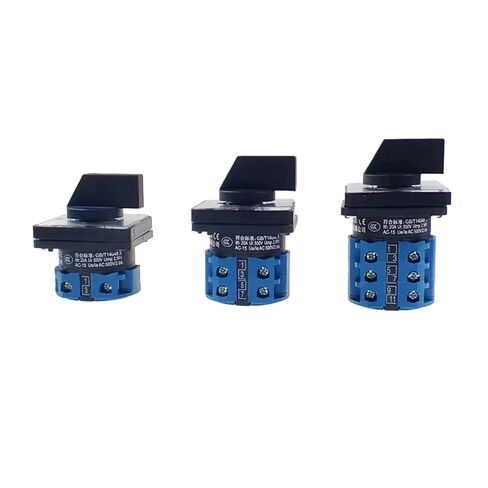 Universal Rotary Cam Changeover Switch LW28-20 Electric Transfer Switch 2/3/4 Position 4/8/12 Terminals 500V 20A(Section Three 0123) in Saudi Arabia