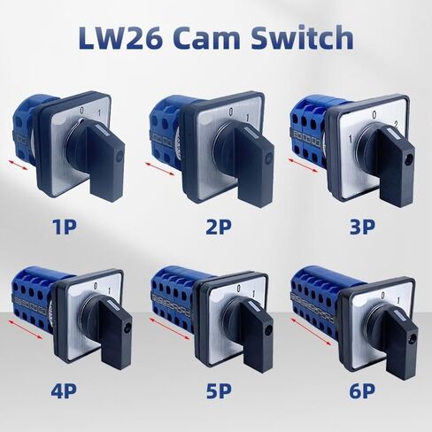 LW26-20A اثنان/ثلاثة أوضاع، 1-6 أقطاب، مفاتيح دوارة تعمل بالكام، محولات، اختيار الاتصال الفضي، التحكم في الطاقة (01,5 أقطاب) in Saudi Arabia