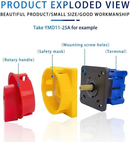 63 Amp 690V Isolator Switch 3P Main Motorized Rotary Pad Lock On-Off Power Switches YMD11-63A Replace LW30 in Saudi Arabia