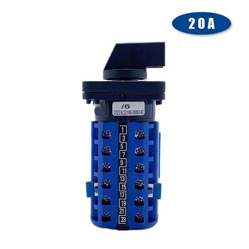 LW26-20/6 Cam Switch Panel Mounting Power Rotary Changeover 5 Positions 24 Terminals Screws Silver Contact YMW26 in Saudi Arabia
