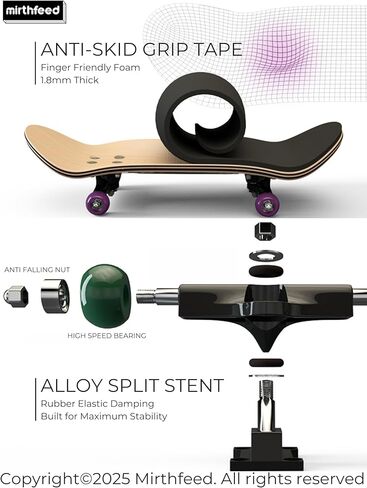 32mm Pro Fingerboard Complete Set | Bearing Wheels | 5 Ply Maple Deck | Anti Skid Grip Tape | Complimentary Tool | Concave Shape in Saudi Arabia