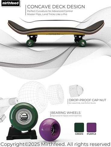32mm Pro Fingerboard Complete Set | Bearing Wheels | 5 Ply Maple Deck | Anti Skid Grip Tape | Complimentary Tool | Concave Shape in Saudi Arabia