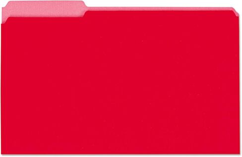 Universal UNV15303 1/3-Cut Tabs Interior File Folders - Legal Size, Red (100/Box) in Saudi Arabia