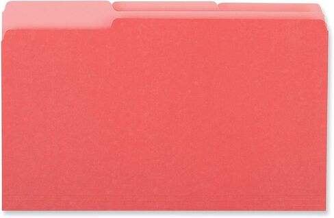 Universal UNV15303 1/3-Cut Tabs Interior File Folders - Legal Size, Red (100/Box) in Saudi Arabia