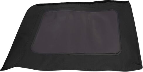 Soft Top Compatible with 2007-2009 Jeep Wrangler JK Unlimited 4 Door, Sailcloth Vinyl Black with Smoke Tinted Windows Kit in Saudi Arabia